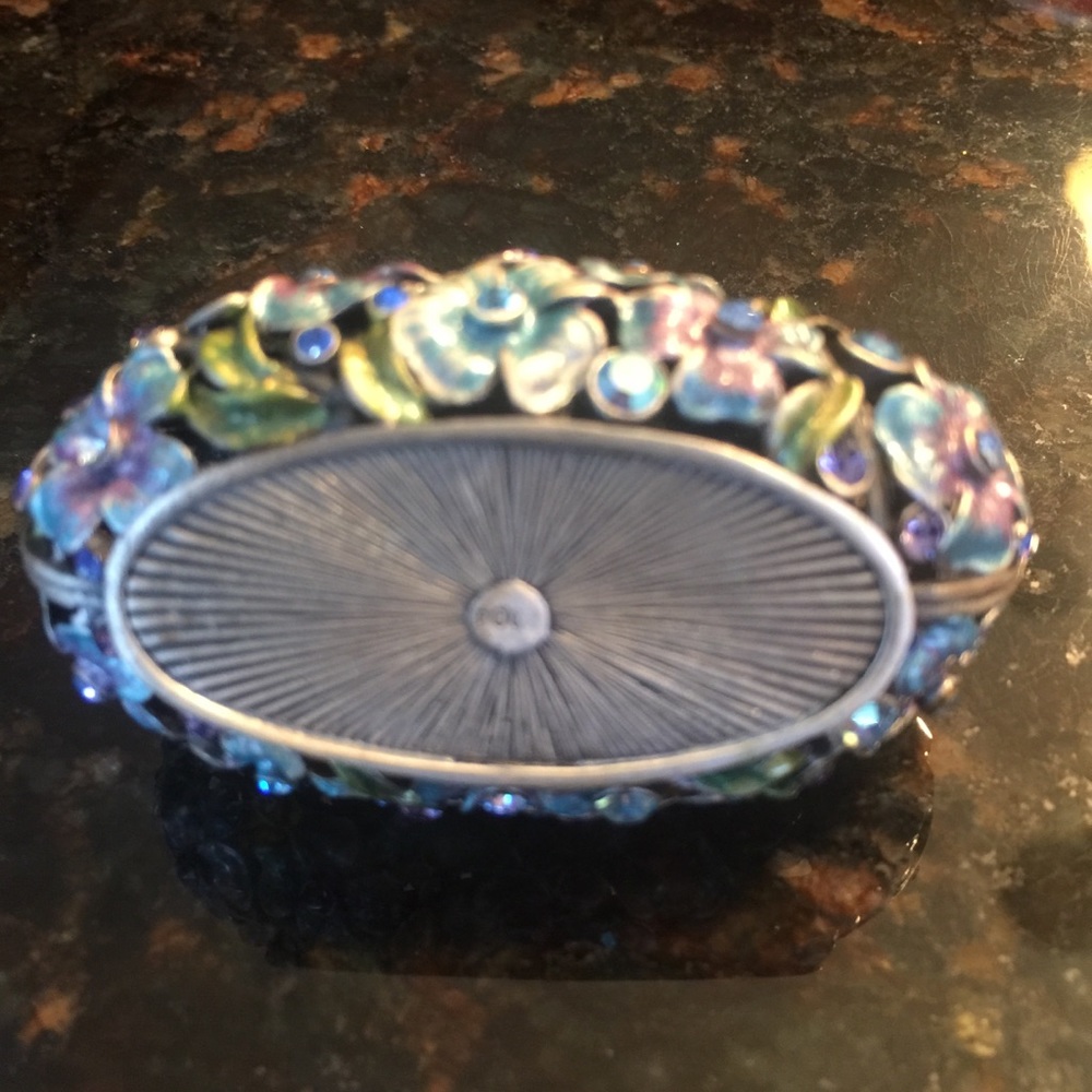 Enamel Rhinestone Studded Handbag Keepsake Box - Picture 3 of 4